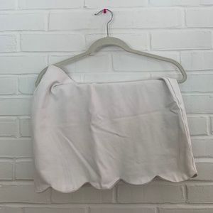 Topshop white scallop skirt